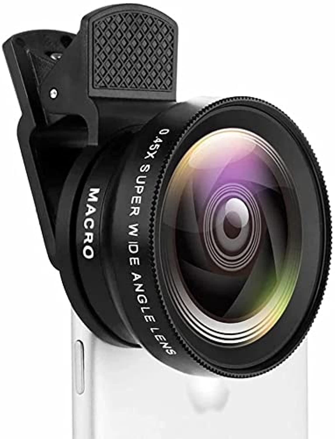 0.45X Wide Angle & 12.5X Macro Lens Kit for iPhone, Samsung, Android Phones - Universal Smartphone Camera Lens for Travel, Vlogging & Close-Up Photography