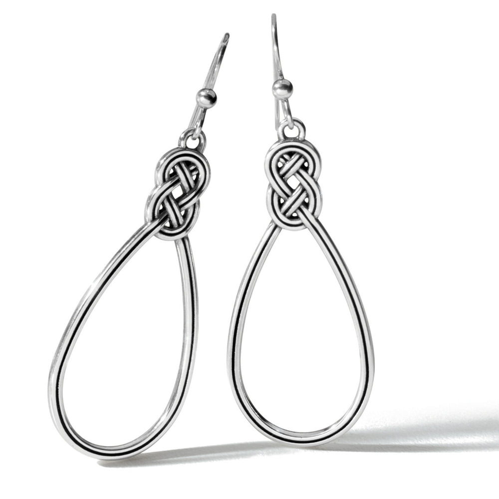 Brighton Interlok French Wire Earrings - Elegant Sterling Silver Hoop Earrings for Women | Perfect for Everyday Wear, Parties & Special Occasions