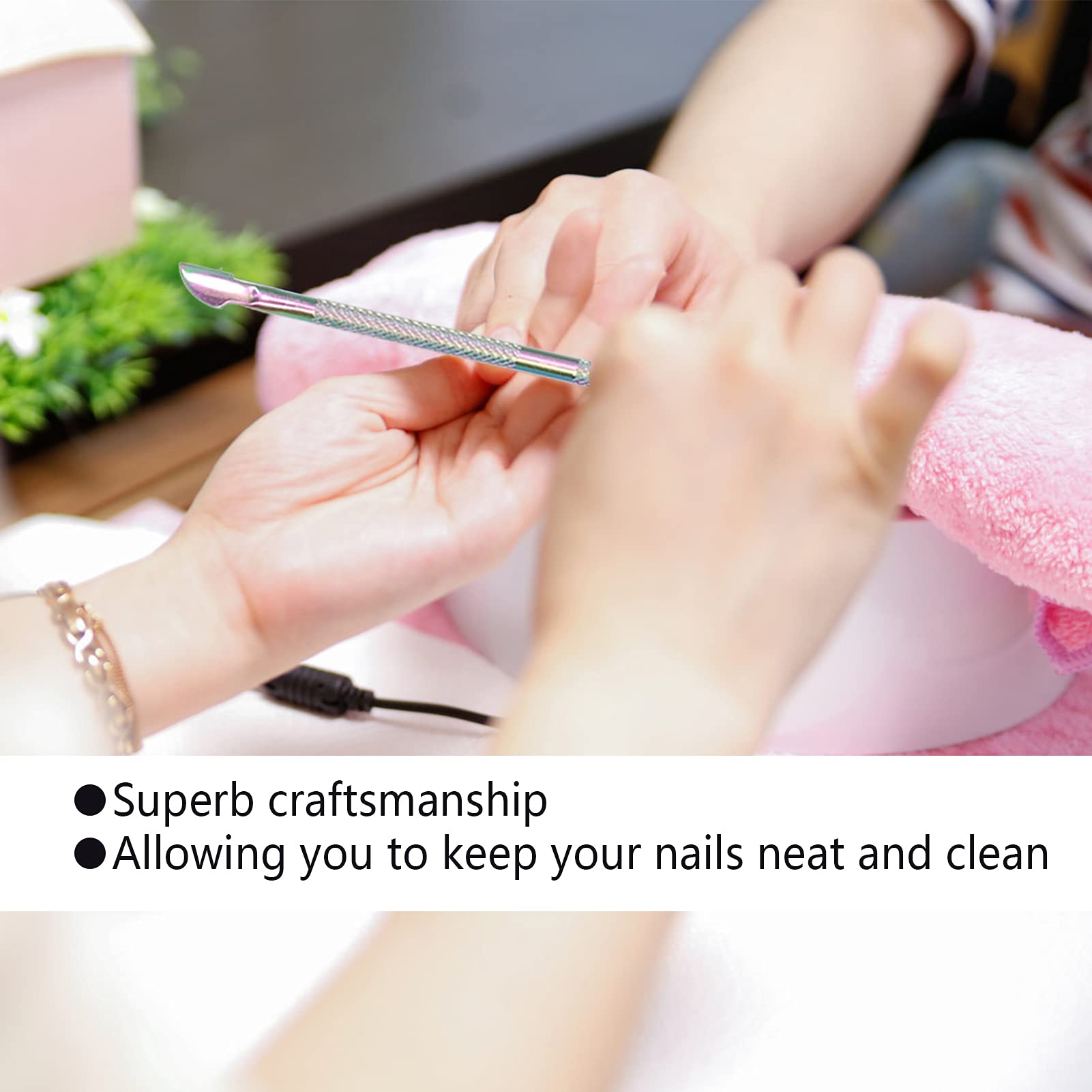 Eco-Friendly Nail Grooming Kit with Rust-Proof Cuticle Pusher - Professional Manicure Tools for Nail Salon & Home Use