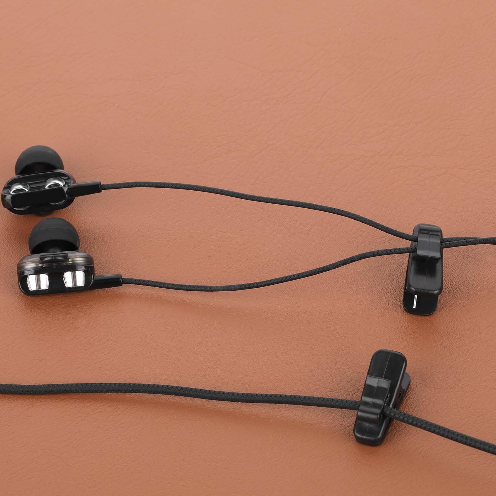 24 PCS Lapel Mic Clip - Small 1 Inch Black Headset Wire Clips for Earphones & Headphones | Secure Cable Management for Podcasting, Gaming, and Work Calls
