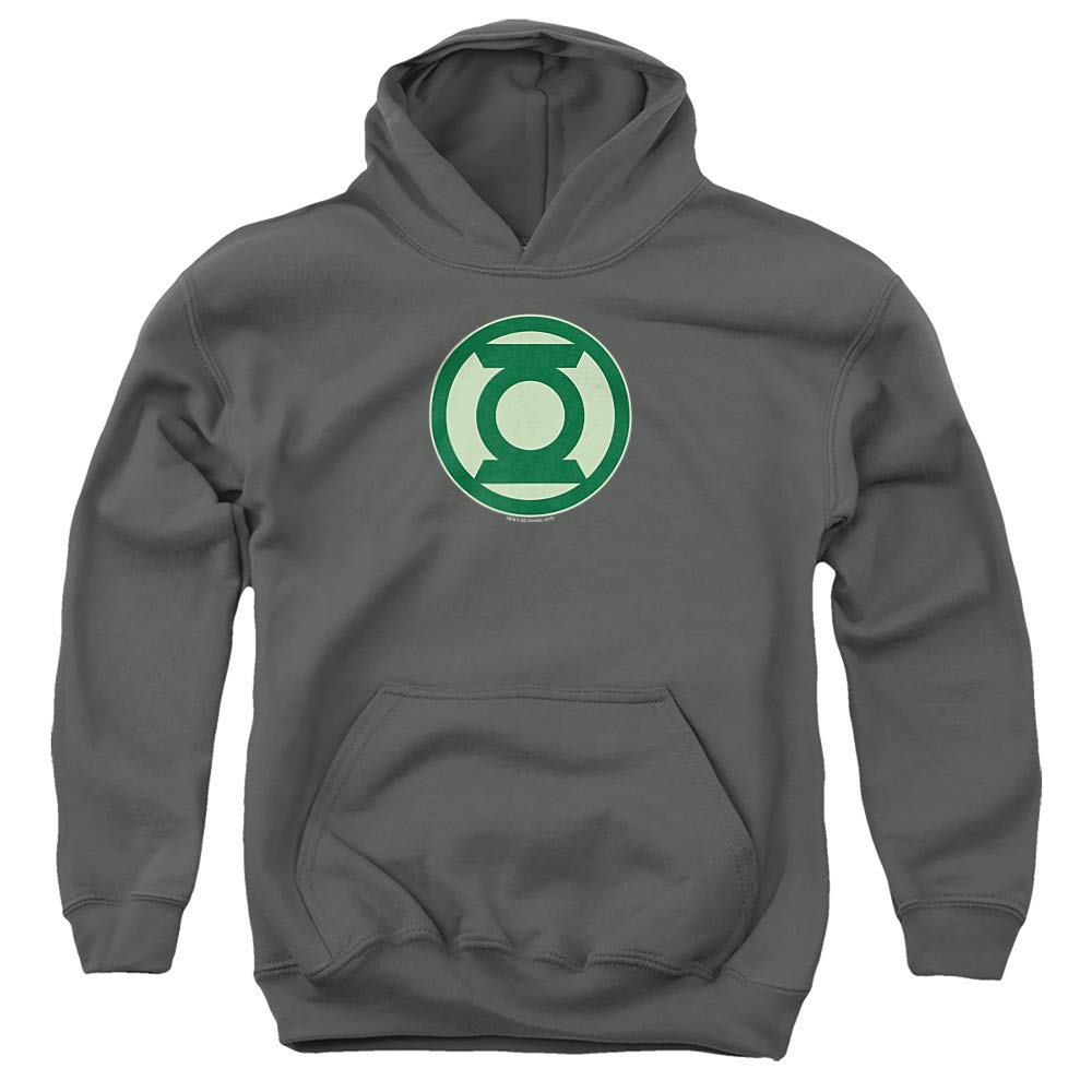 Trevco Green Lantern Symbol Unisex Youth Pullover Hoodie - Superhero Costume & Casual Wear for Kids & Teens