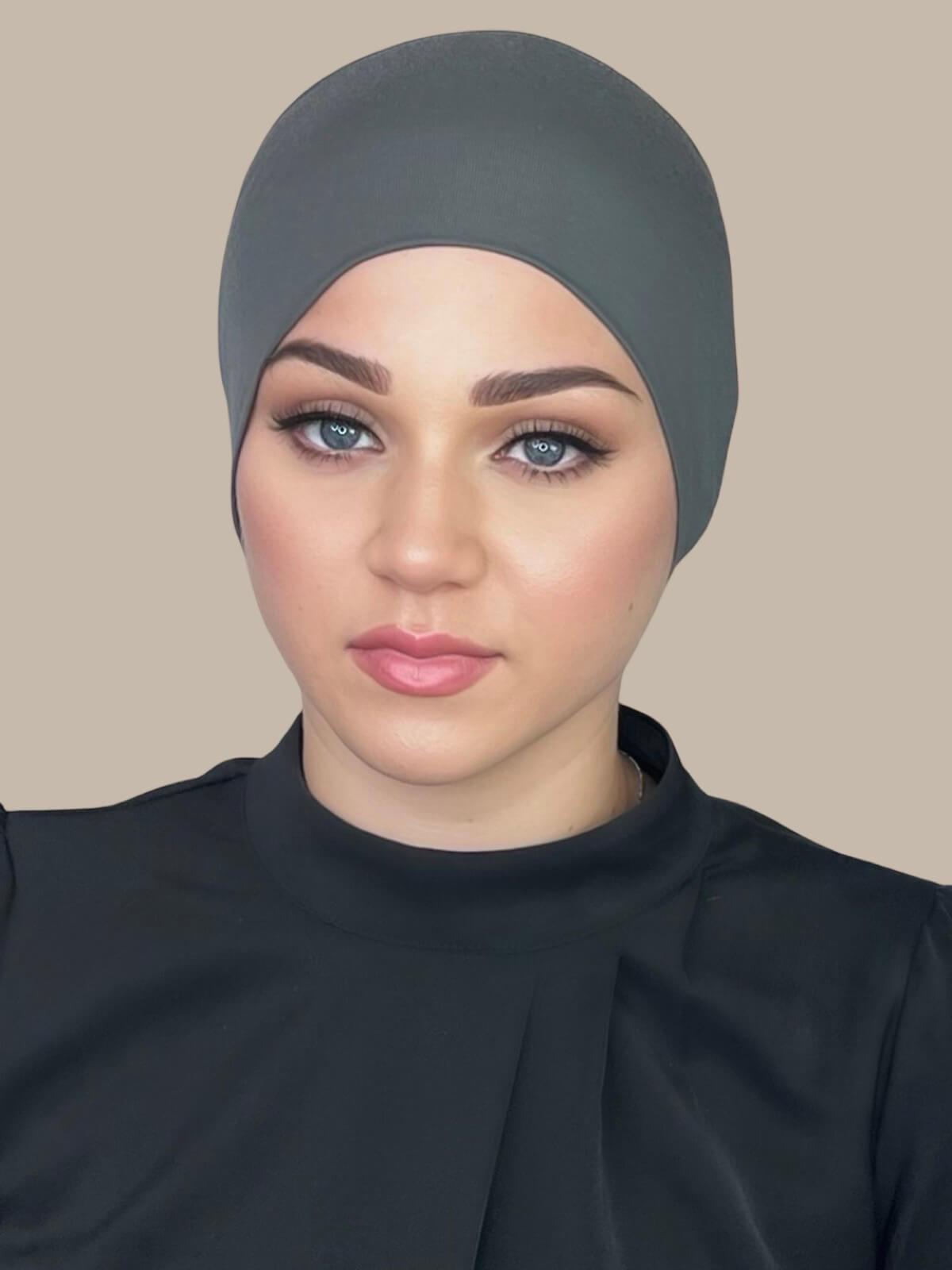 Premium Jersey Underscarf Pebble Grey - Soft & Comfortable Muslim Hijab Liner for Daily Wear & Prayer - Perfect for Work, School & Home Use