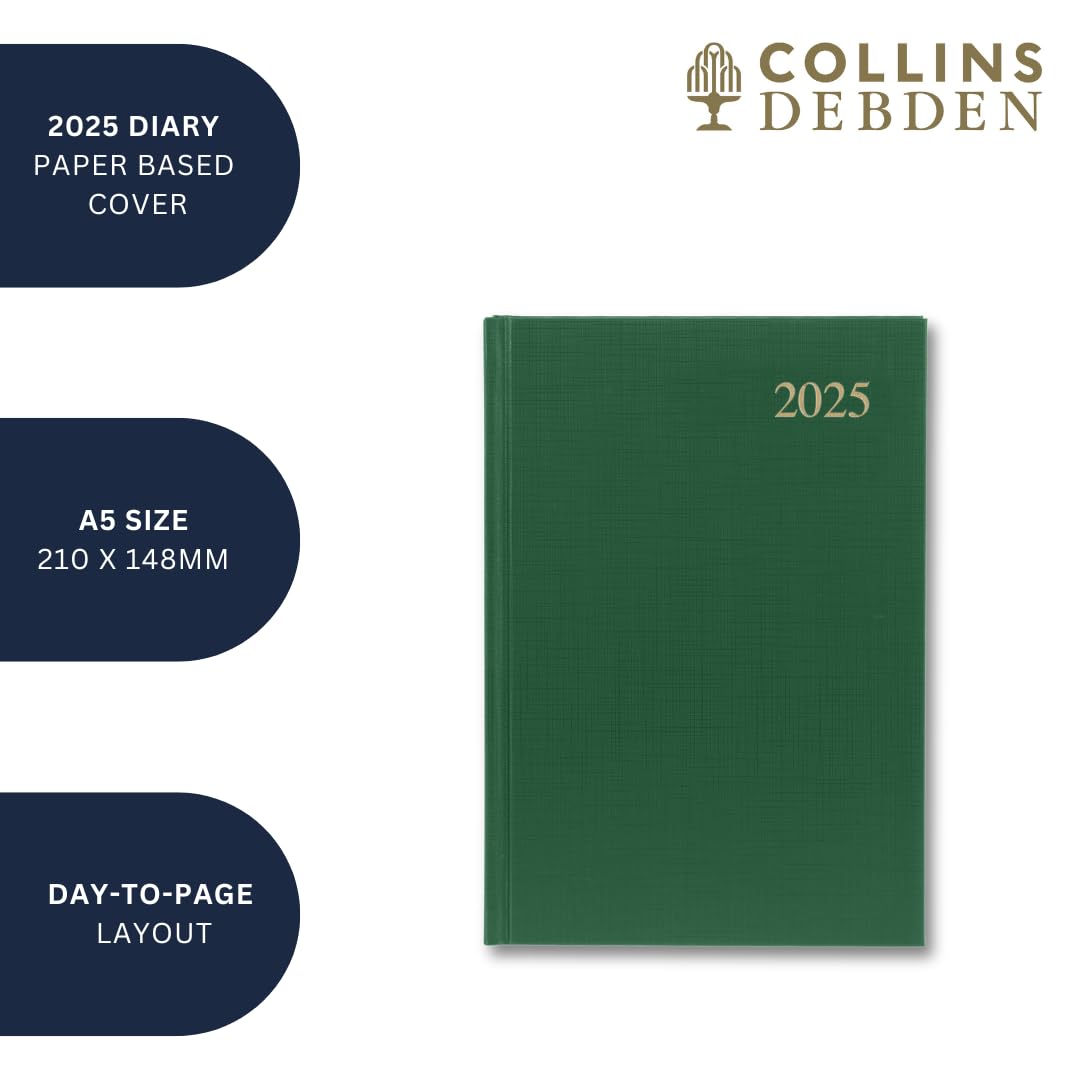 2025 Business Planner - A5 Daily Planner with Faux Leather Hardcover, Day to Page Design - Maroon (ESSA51.78-25) - Perfect for Office Professionals, Entrepreneurs & Students