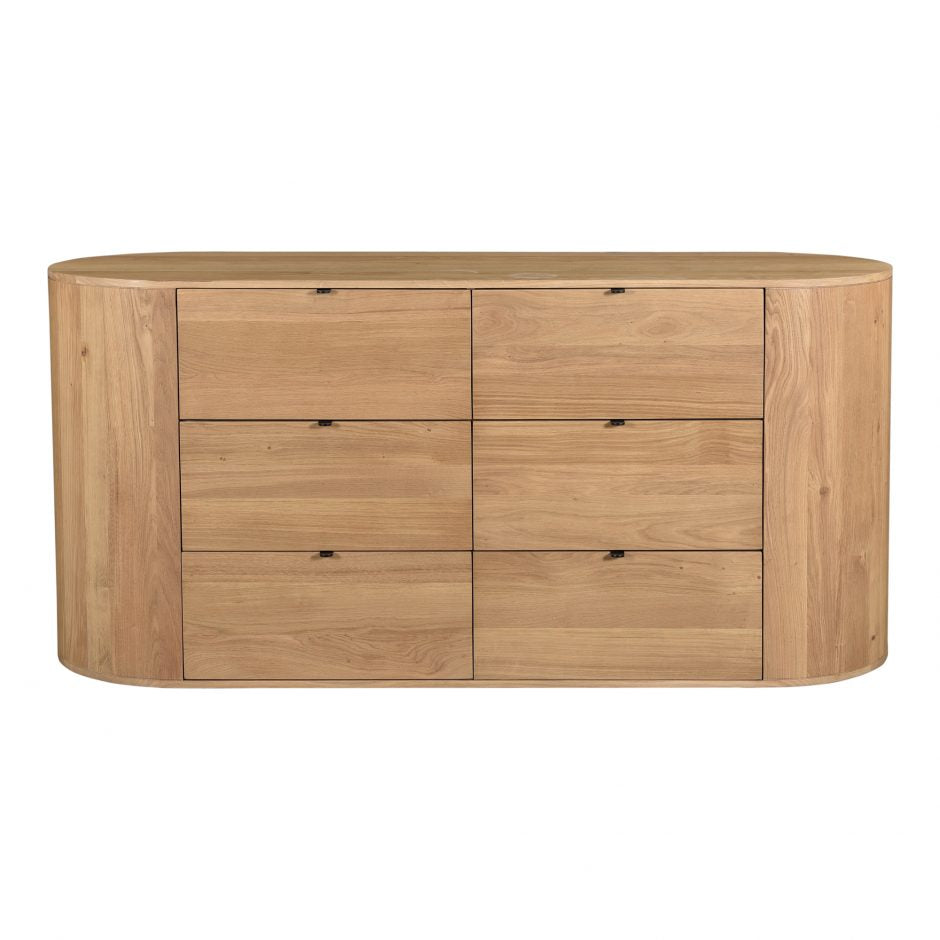 Theo Dresser - Modern Wooden Dresser with 6 Drawers for Bedroom Storage | Perfect for Home Organization & Bedroom Decor