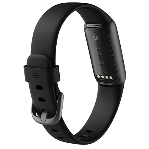 Fitbit Luxe Fitness & Wellness Tracker with Stress Management, Sleep Tracking, 24/7 Heart Rate Monitor - Black/Graphite (Includes S & L Bands) | Perfect for Gym, Running & Daily Activity Tracking (Renewed)