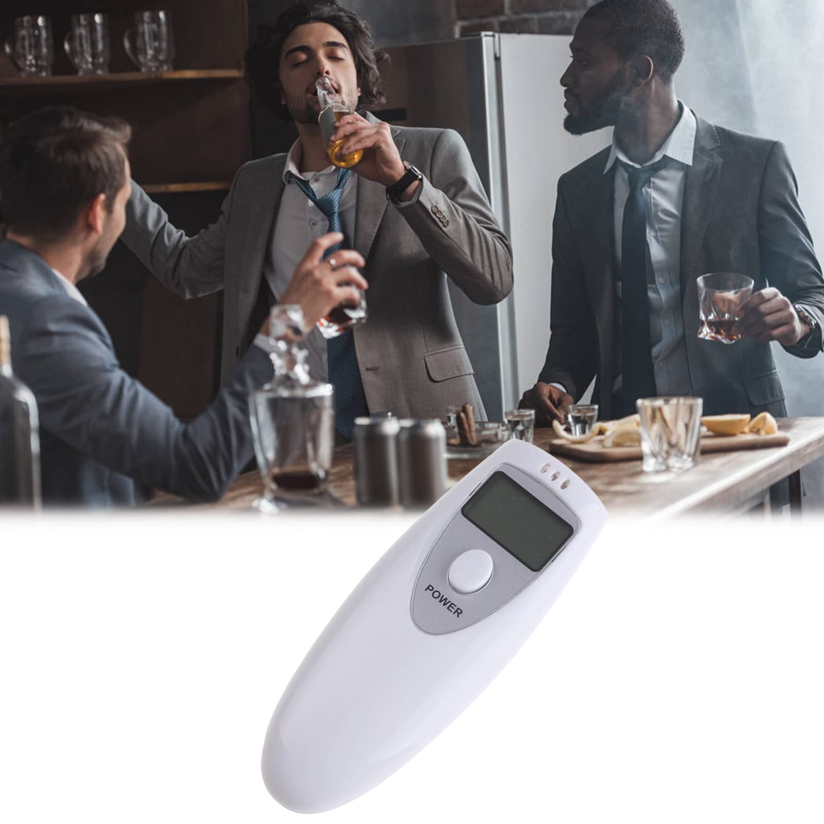 Portable Digital Alcohol Breath Tester - High Accuracy LCD Display Breathalyzer with Auto Shutoff | Handheld Personal & Professional Alcohol Detector for Bars, Parties, Workplace Safety & Law Enforcement Use