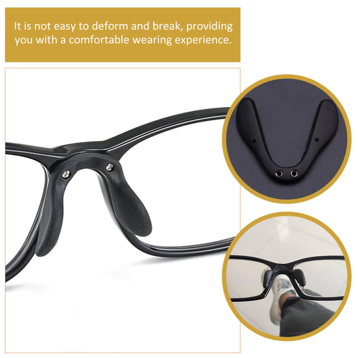 4 Pairs Kids Bike Glasses Nose Pads - Soft Air Chamber Cushion for Children's Bicycle Eyewear - Comfortable Rubber Nose Bridge Pads for Sports & Outdoor Activities