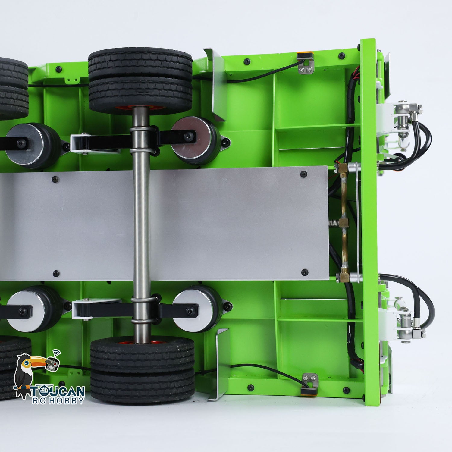 1/14 Scale LESU Metal RC Trailer with Hydraulic Lifting Tailgate & Electric Support Legs - DIY Radio Controlled Truck Accessory for Tractor Trailers - Perfect for RC Car Enthusiasts and Model Truck Displays