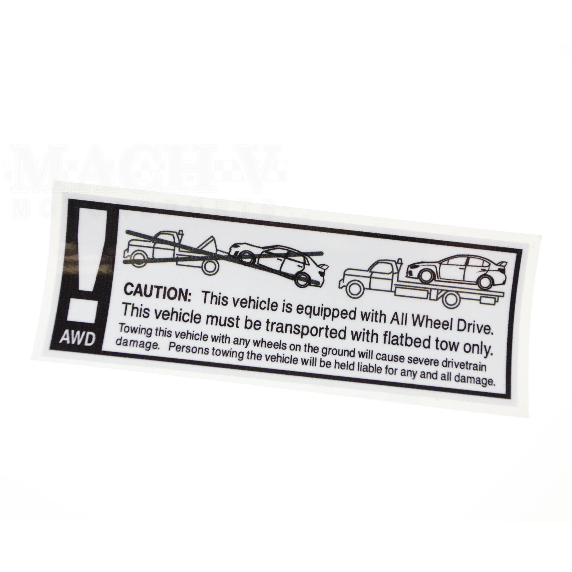 AWD Tow Decal Sticker - Durable Vinyl for Cars, Trucks & SUVs - Perfect for Off-Road Adventures & Towing Scenes