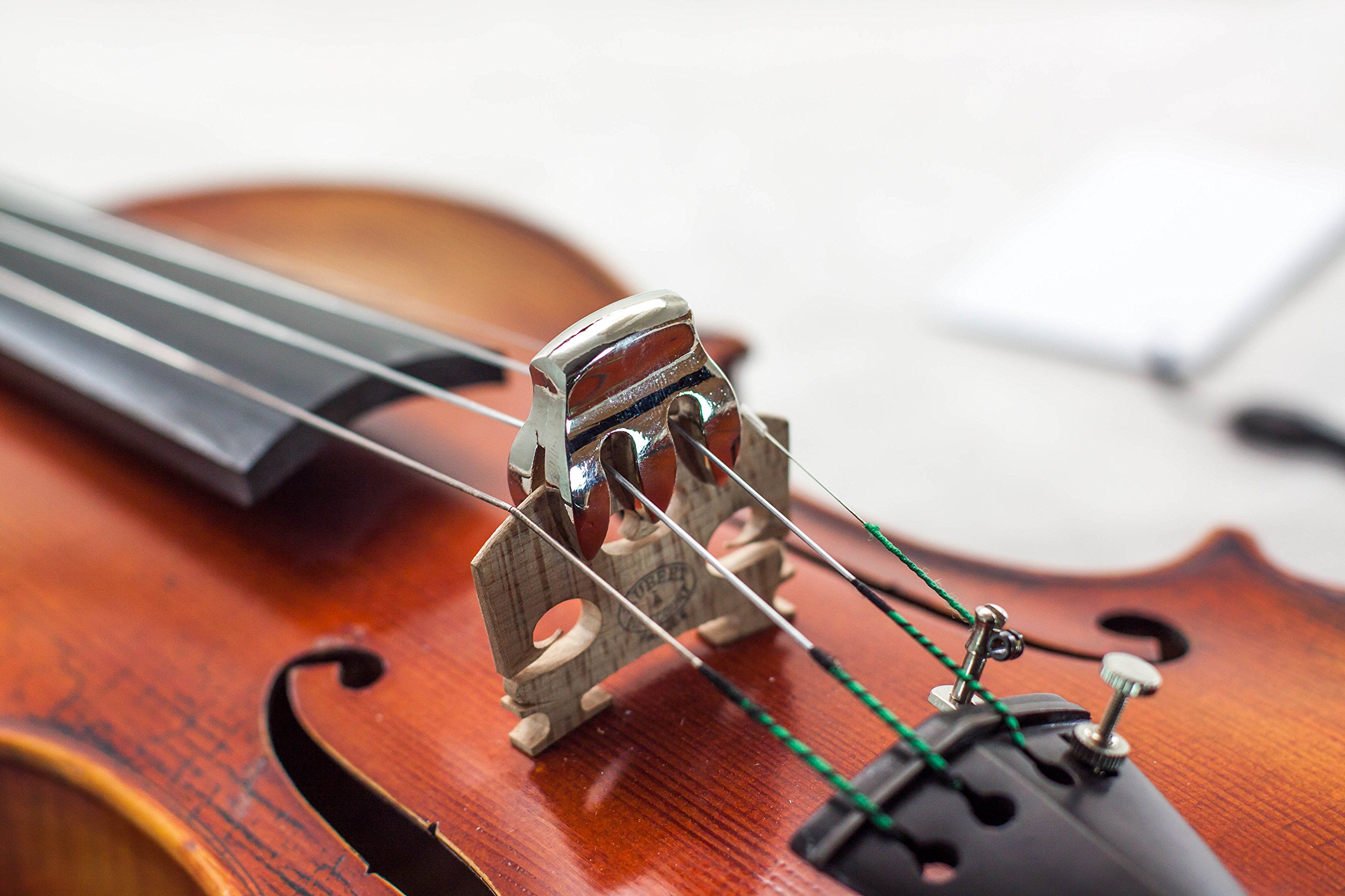 Premium Silver Metal Acoustic Violin Mute - Professional Sound Dampener for Practice & Performance - Perfect for Orchestras, Soloists & Music Students