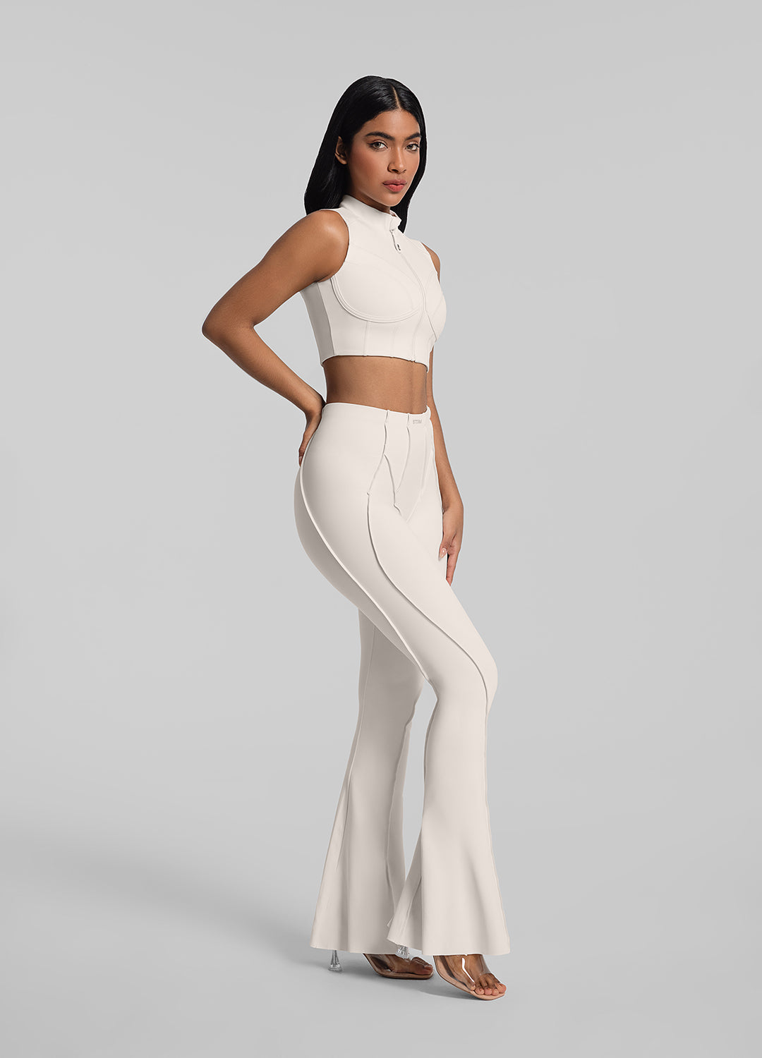 High Waist Longline Flare Leggings for Women - Yoga Pants with Bootcut Design, Stretchy & Comfortable - Perfect for Yoga, Workouts, and Casual Wear