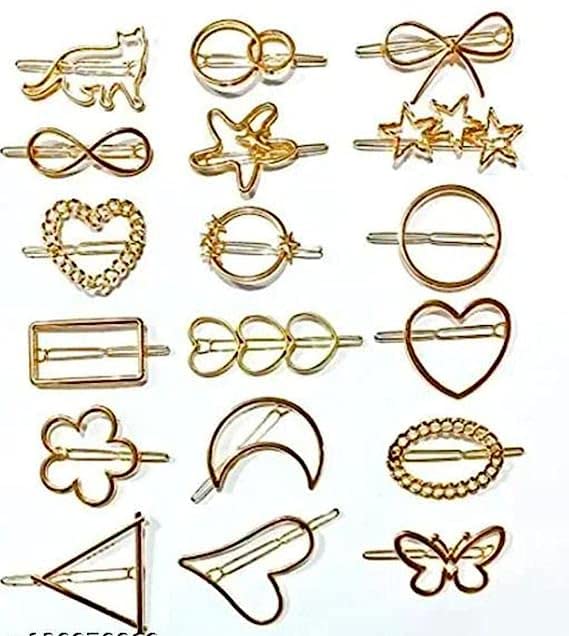 PRIAYAN 6 Pcs Pearl Letter Hair Clips for Women - Rhinestone Crystal Alphabet Hairpins, Gold Hair Accessories for Girls & Women - Perfect for Weddings, Parties & Everyday Styling (Pack of 6)