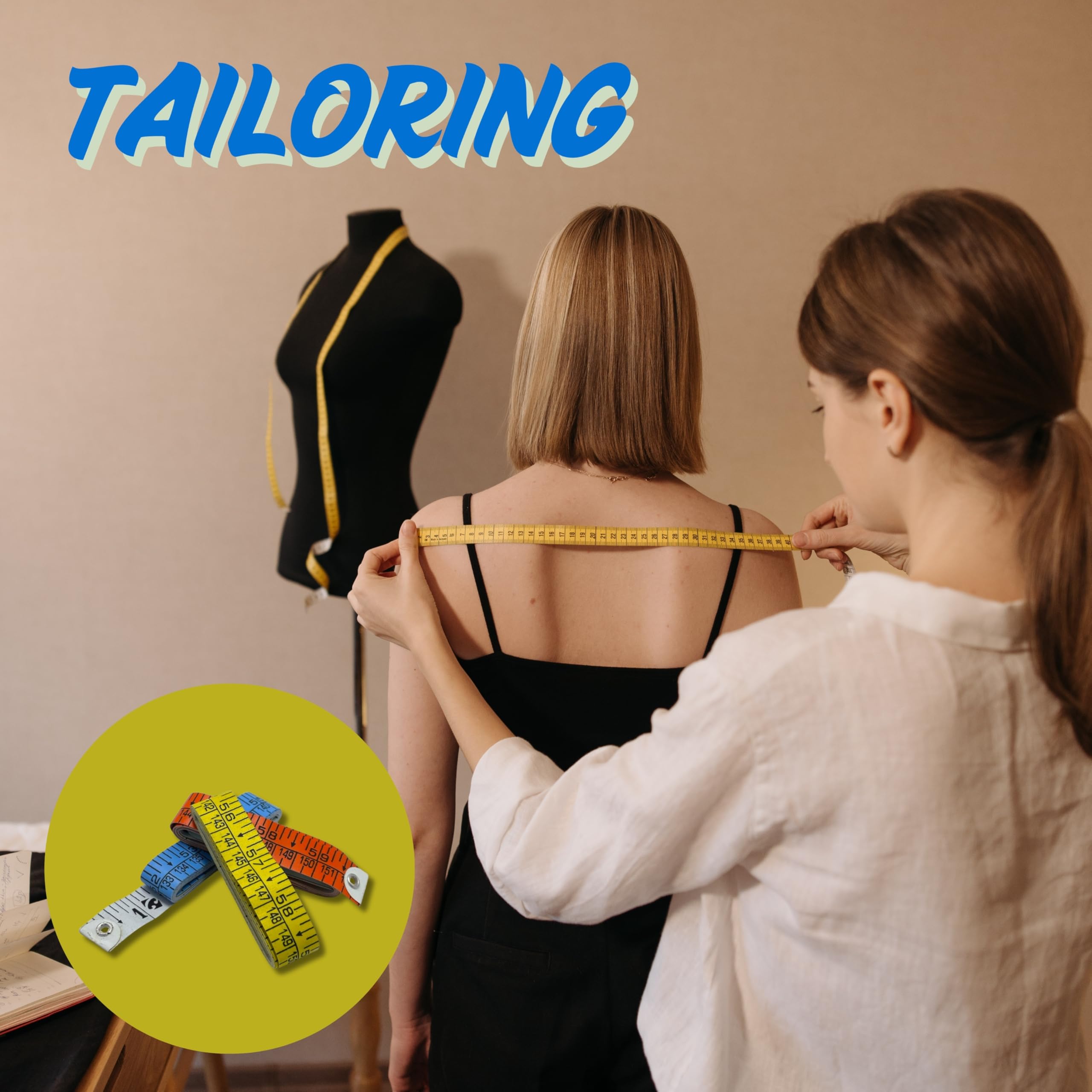 ZENITH 3-Pack Body Measuring Tape - 60 Inch Double-Sided Fiberglass Ruler, Flexible & Portable for Sewing, Dressmaking & Tailoring | Perfect for DIY Fashion Design, Weight Loss Tracking & Home Craft Projects