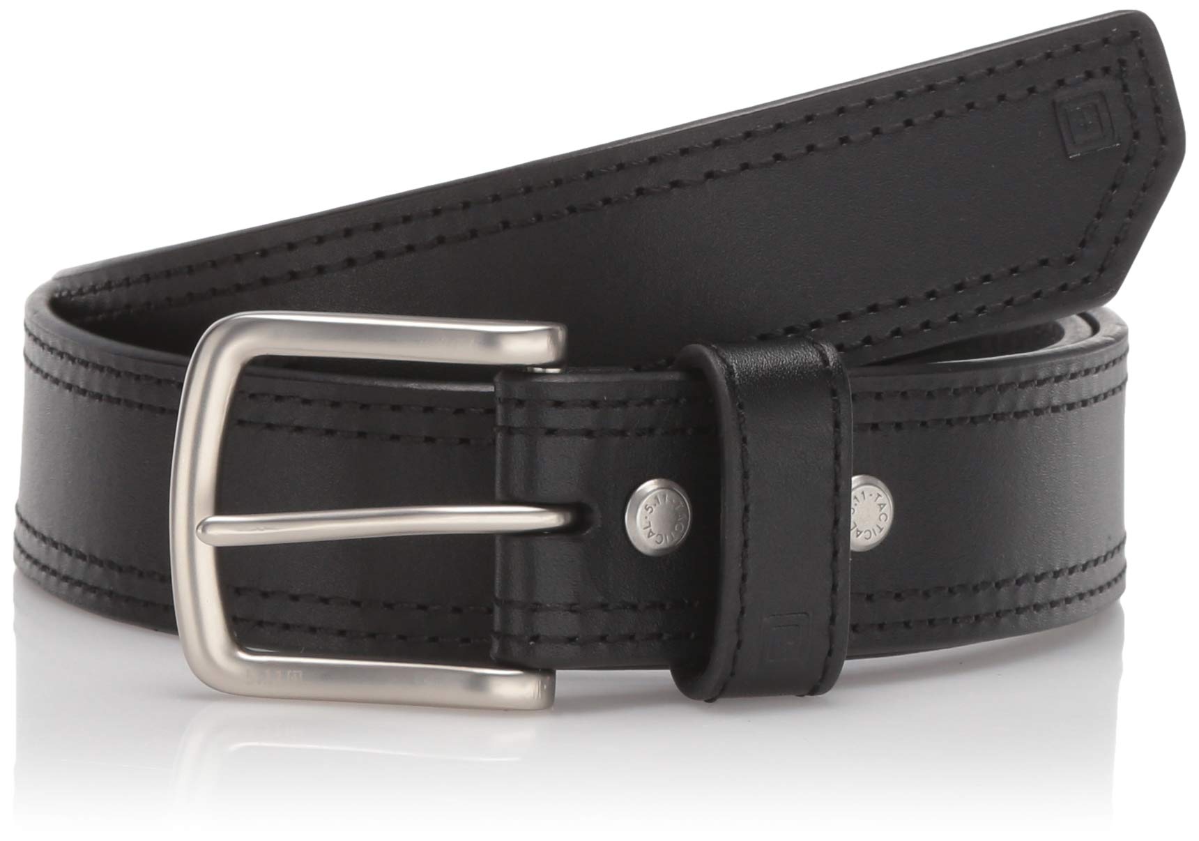5.11 Tactical Men's 1.5-Inch Full Grain Matte Leather Arc Belt - Ergonomic Curve Design for Comfort & Durability - Style 59493 - Perfect for Outdoor Adventures, Tactical Gear & Everyday Wear
