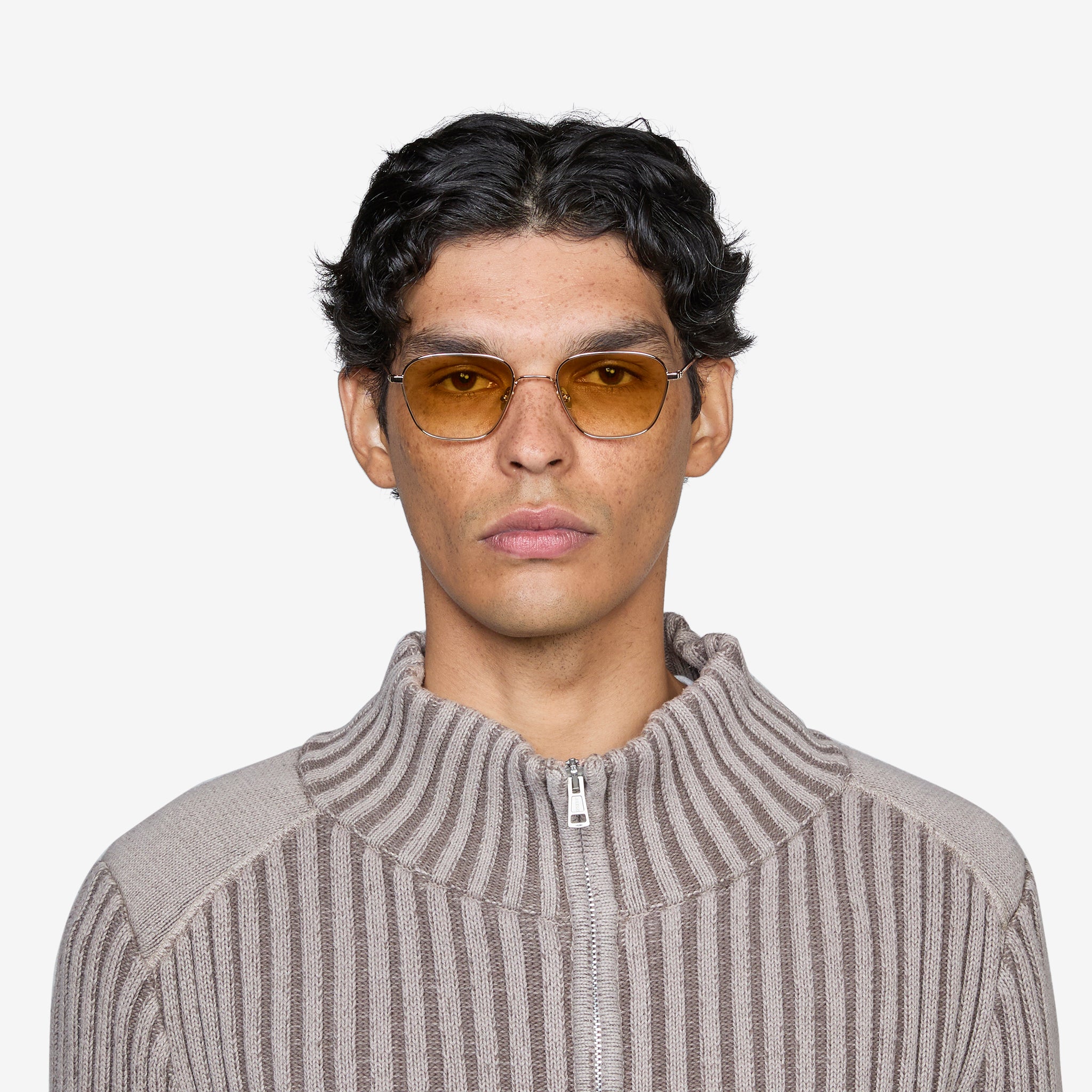 Otis Gold Sunglasses with Yellow Gradient Lens - Stylish UV Protection for Outdoor Activities, Driving, and Beach Wear