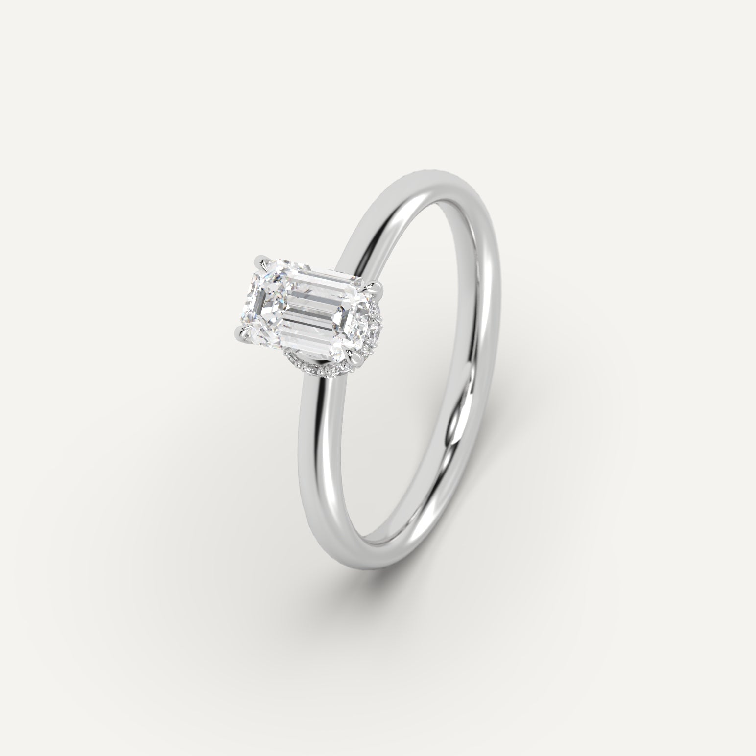 1 Carat Emerald Cut Diamond Ring - Elegant Solitaire Engagement Ring for Women - Perfect for Proposals, Weddings & Anniversaries