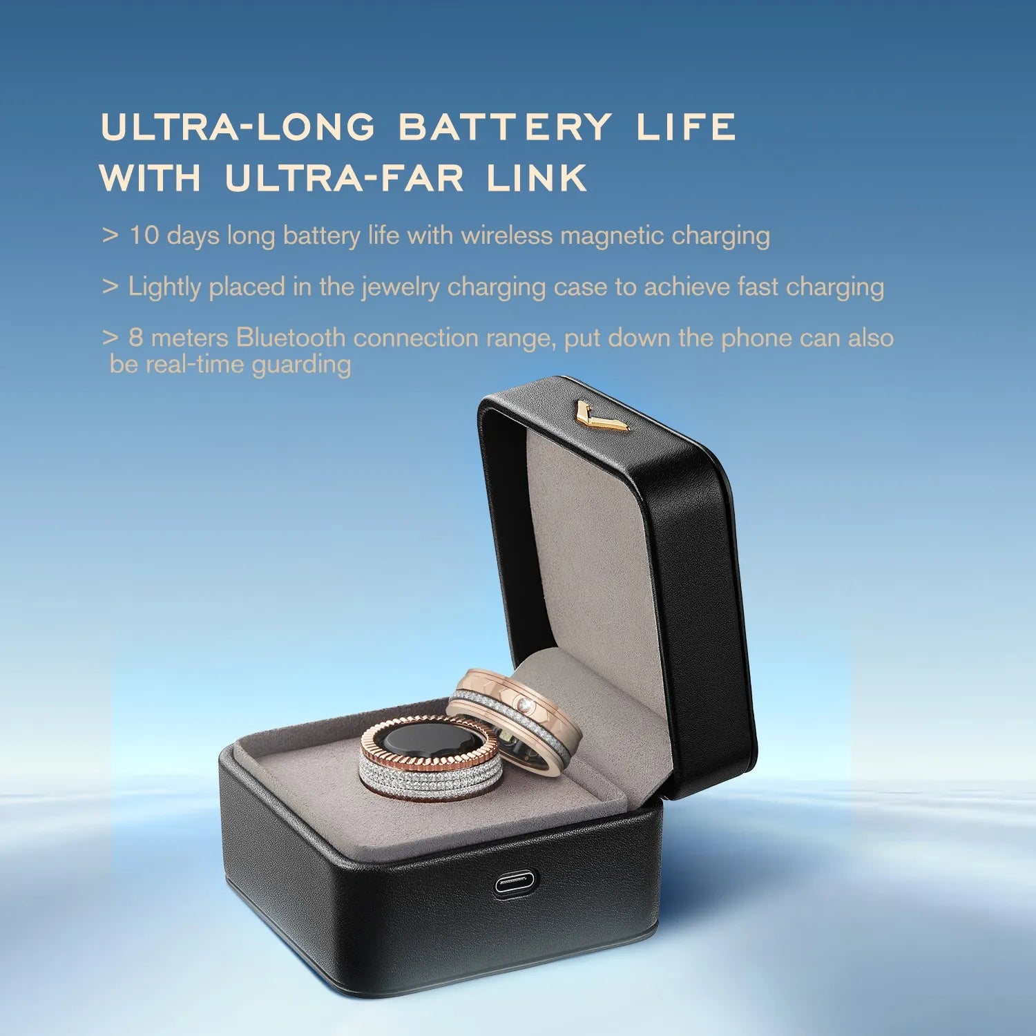 VERTU Smart Ring AI Diamond Ring for Men & Women - Prajna Edition | Stylish Wearable Tech for Fitness Tracking & Notifications | Perfect for Workouts, Business & Daily Wear