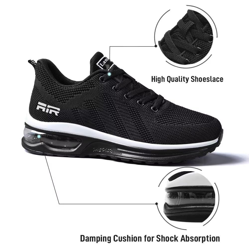 Lamincoa Women's Lightweight Running Shoes - Non-Slip Breathable Mesh Sneakers with Air Cushion for Walking, Tennis, Gym Workout & Sports | Perfect for Jogging, Fitness Training & Casual Wear