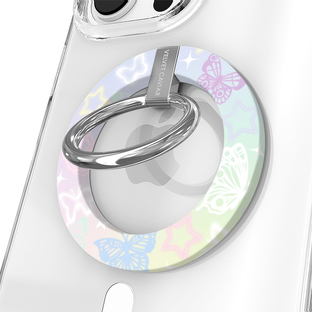 Butterfly Fantasy MagSafe Grip Ring Holder for iPhone - Anti-Slip Phone Grip Stand with Strong Magnet for iPhone 12/13/14/15 Pro Max - Perfect for One-Hand Use, Selfies, and Secure Phone Handling