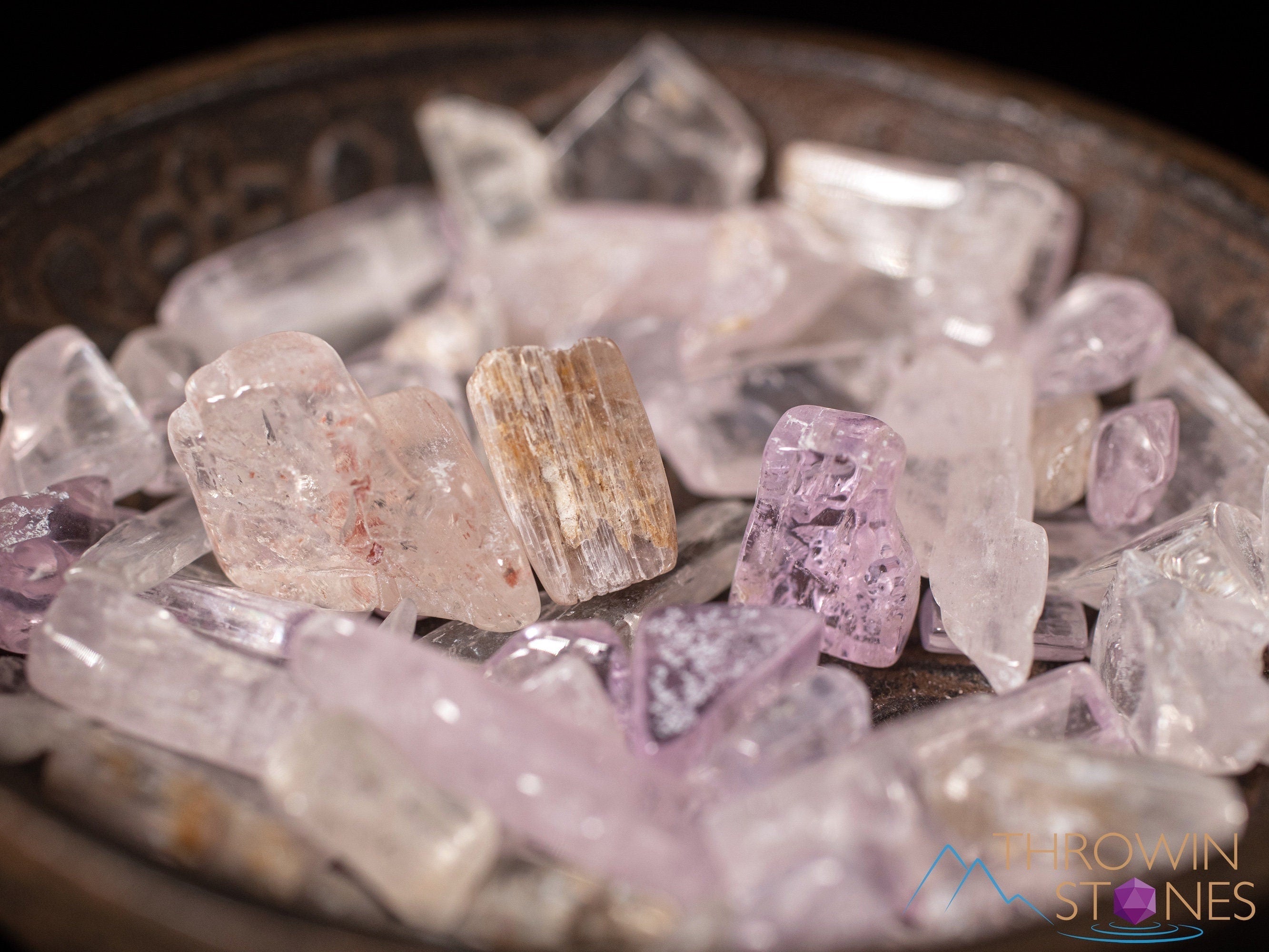Natural Pink Kunzite Crystal Chips - Small Tumbled Gemstones for Jewelry Making, Healing Crystals, DIY Crafts - Perfect for Necklaces, Bracelets, and Spiritual Healing (E1880)