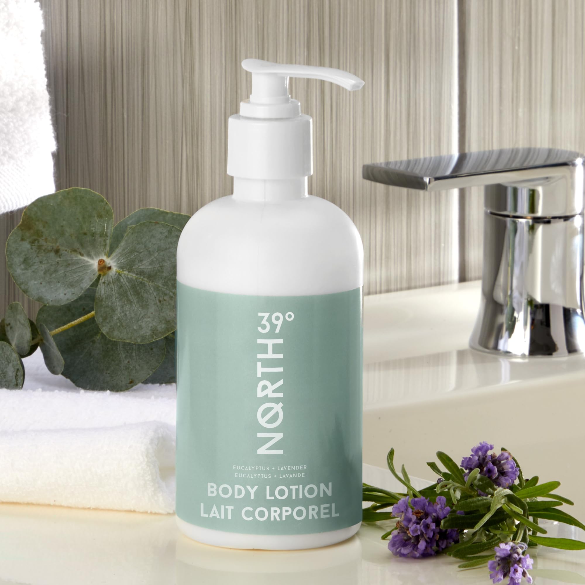 Eucalyptus & Lavender Scented Body Lotion - Hydrating & Moisturizing Natural Skin Care - 8.5oz for Dry Skin - Featured in Marriott Hotels - Perfect for Spa Day, Travel & Daily Use
