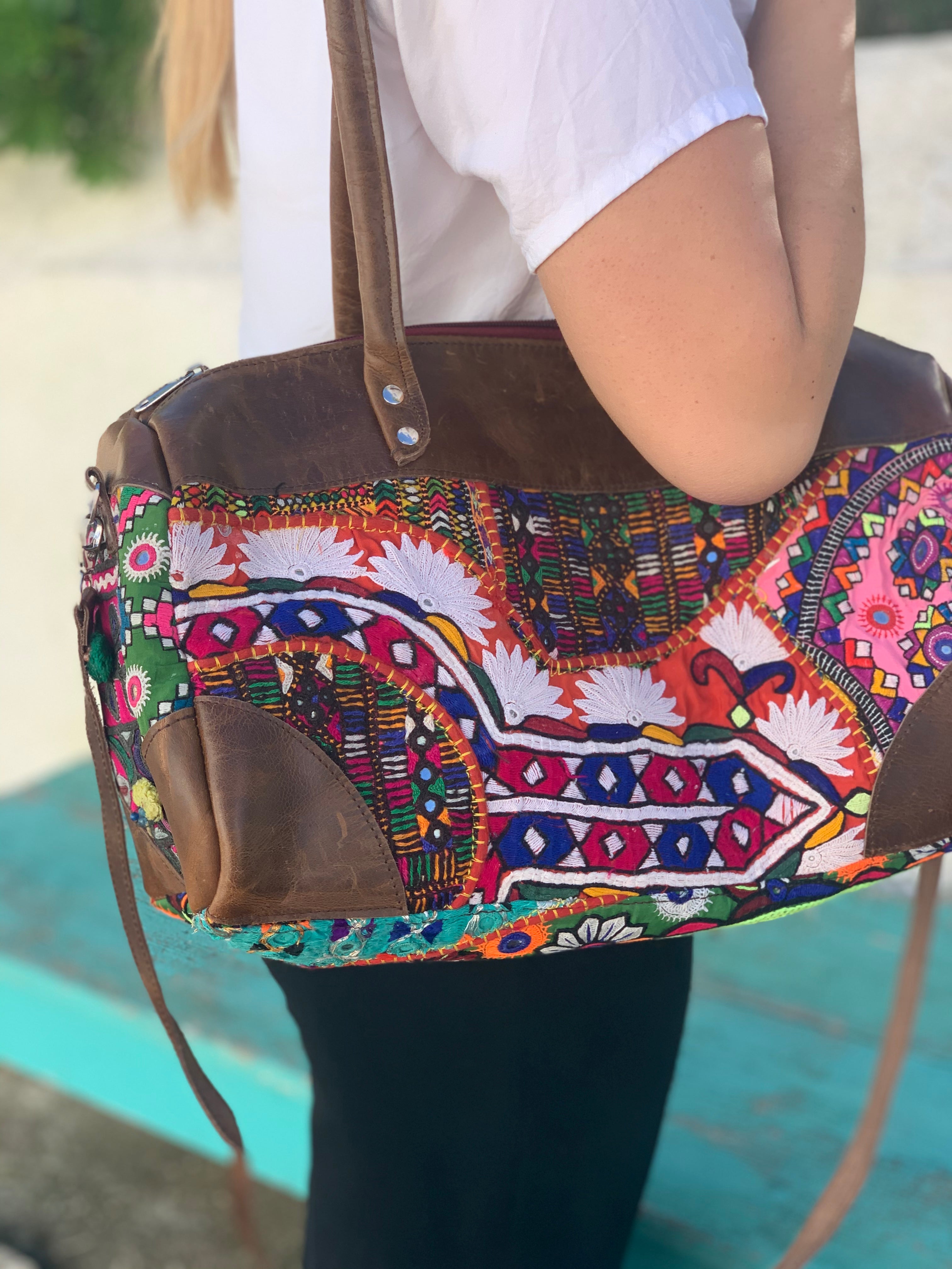 Stylish Ibiza Tribal Boho Bag for Women - Handmade Crossbody Purse with Ethnic Patterns - Perfect for Beach, Festival & Travel Accessories
