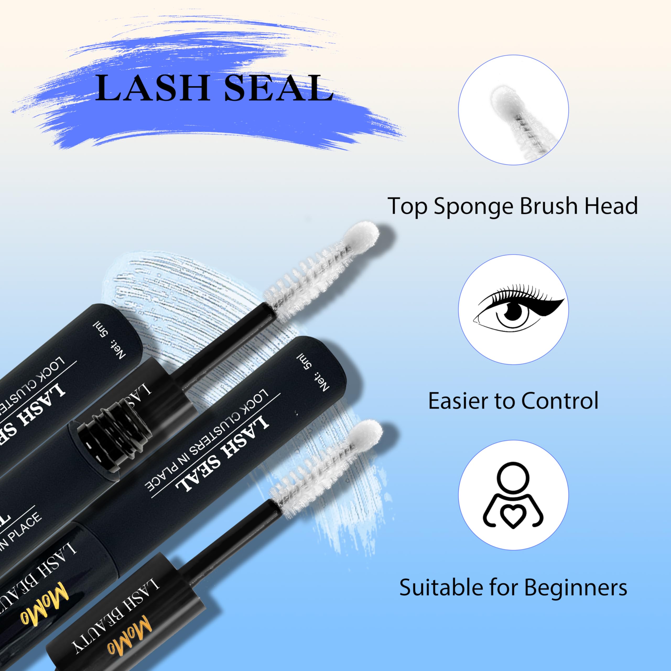 Long Lasting Waterproof Eyelash Glue - MOMOLASH Professional Lash Bond & Seal for DIY Lash Extensions | Perfect for Daily Wear, Special Occasions & Professional Use