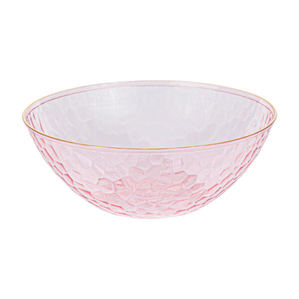 12 oz. Round Plastic Soup Bowls - 10 Pack Organic Hammered Finish | Microwave & Dishwasher Safe | Perfect for Soups, Salads, Cereals & Meal Prep