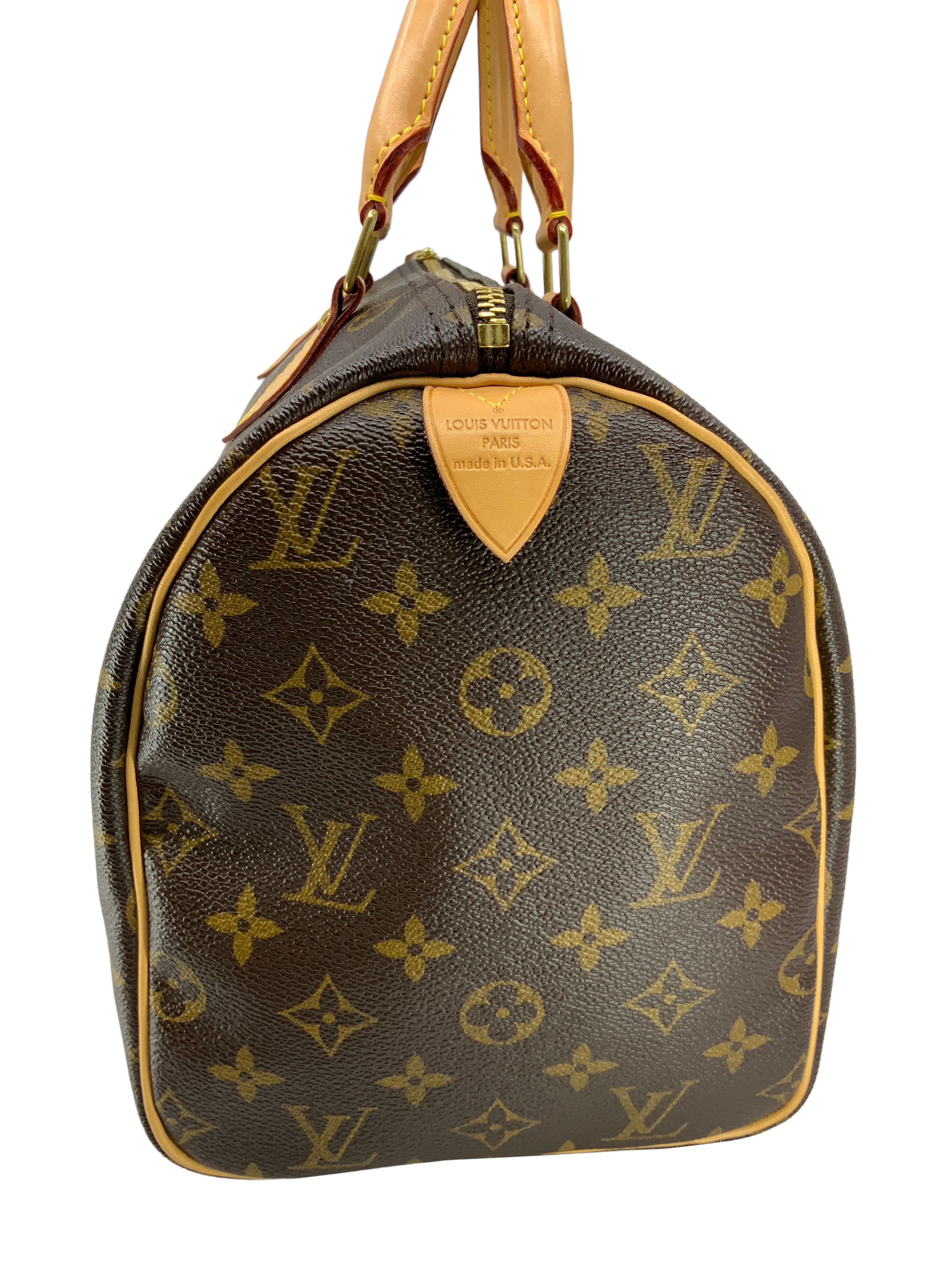 Authentic Louis Vuitton Monogram Speedy 30 Handbag - Luxury Canvas Shoulder Bag for Women - Perfect for Work, Travel & Everyday Use