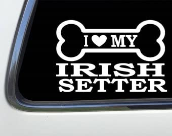 Waterproof Vinyl Stickers for Water Bottles, Laptops, Skateboards, Cars & Motorcycles - Durable Decals for Teens & Adults - I Love My Irish Setter Car Sticker Gift - Perfect for Personalizing Drinkware, Electronics & Vehicles