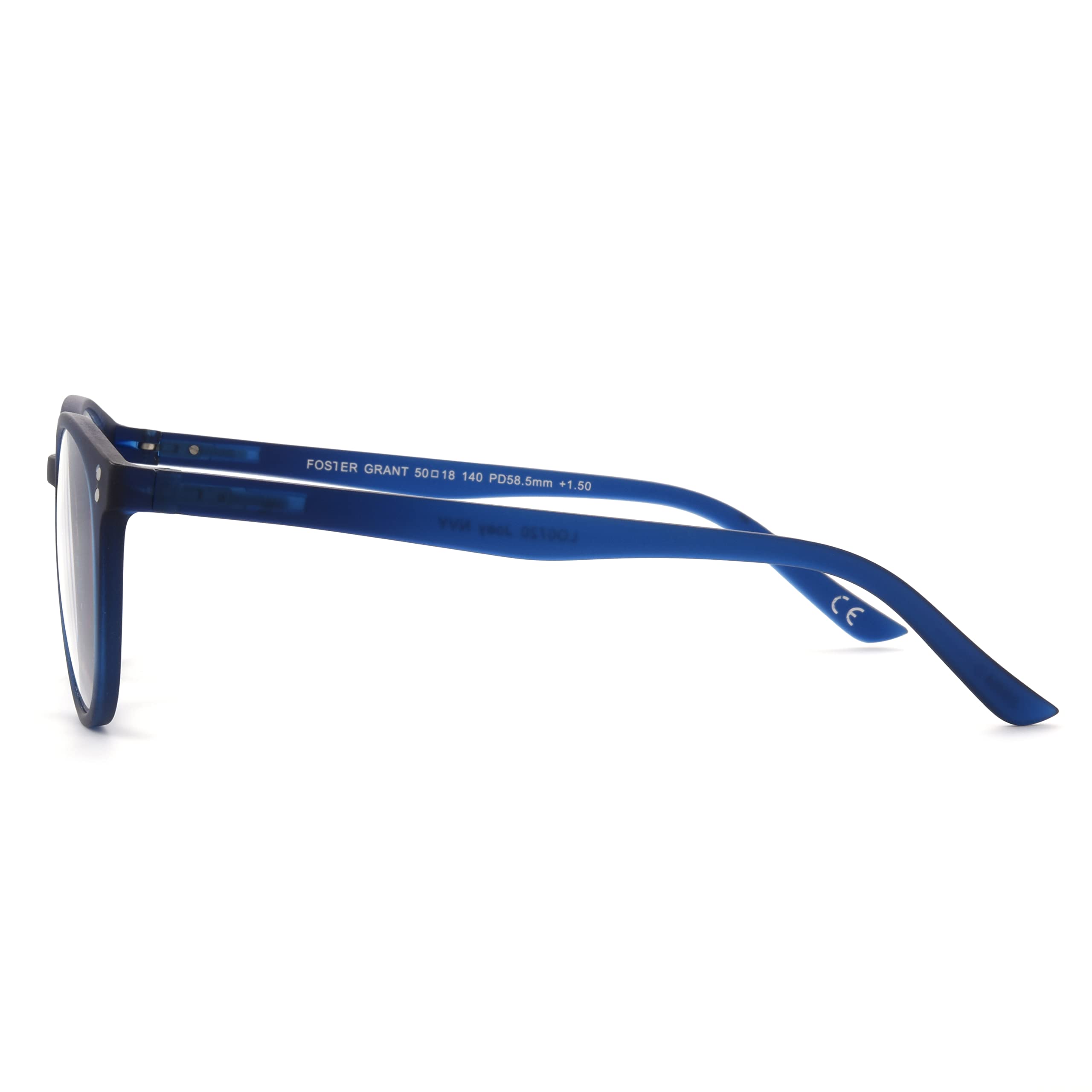 Foster Grant Joey Anti-Fog Blue Light Blocking Reading Glasses for Men & Women - Round Computer Eyewear for Office Work, Screen Time & Digital Eye Strain Relief