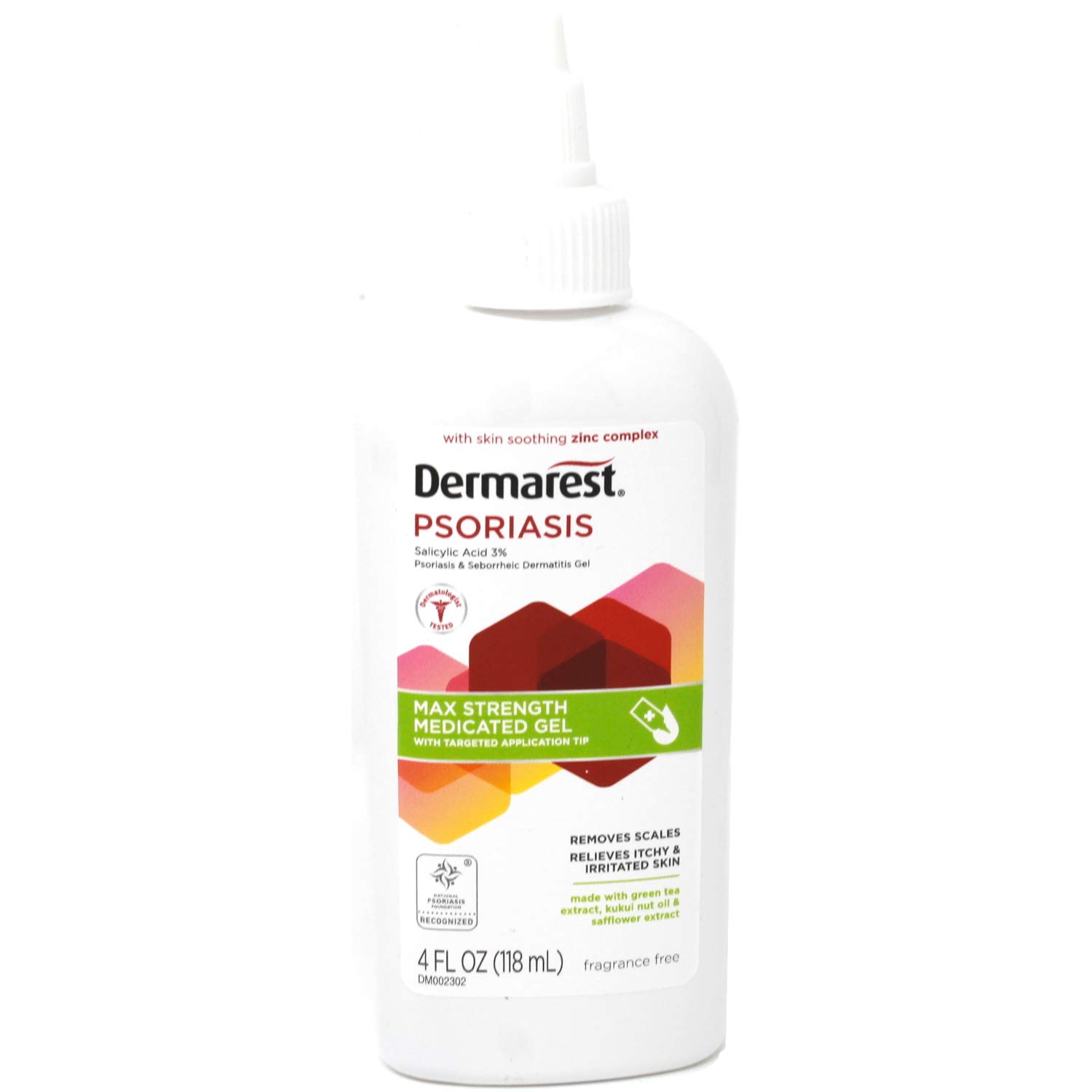 Dermarest Psoriasis Medicated Treatment Gel for Scalp & Body - 4 oz Fl Oz - Fast Itch & Flake Relief - Dermatologist Recommended for Dry, Irritated Skin - Use After Shower or Before Bedtime