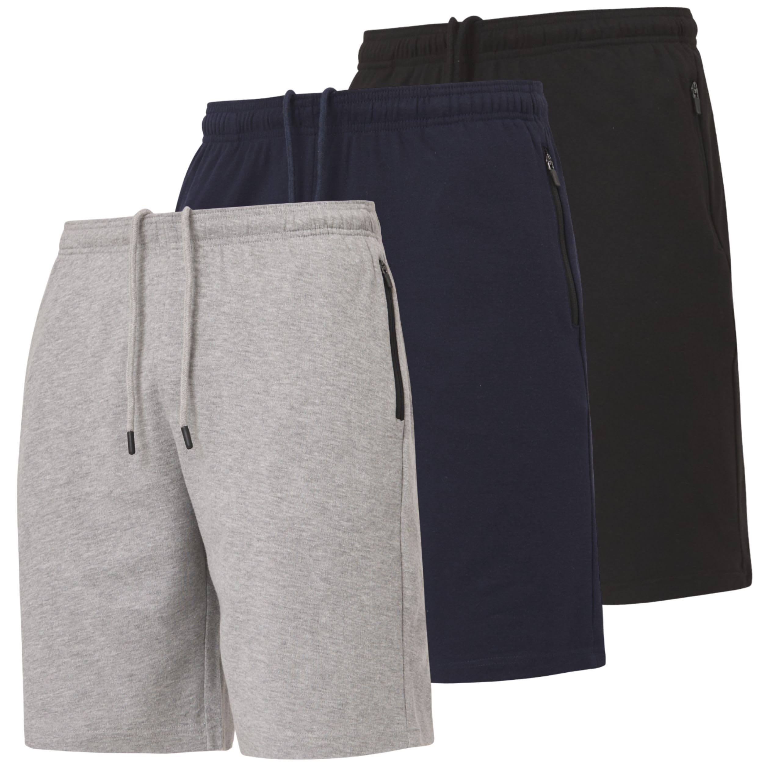Ultra Performance 3 Pack Men's Athletic Shorts - Gym Workout Shorts with Zipper Pockets for Running & Training (Small-5X) | Perfect for Fitness, Jogging & Casual Wear
