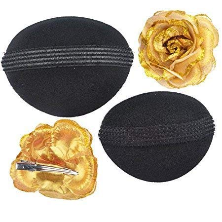 Majik Hair Styling Tools & Bun Maker Set - Base + Golden Rose Combo | Best Hair Accessories for Women | Perfect for Updos, Ponytails & Everyday Hairstyles