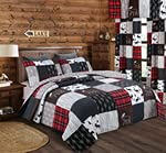 3-Piece Reindeer Quilt Set - 100% Cotton Bedding for Full/Queen Size Beds | Cozy Winter Bedroom Decor for Holidays & Christmas