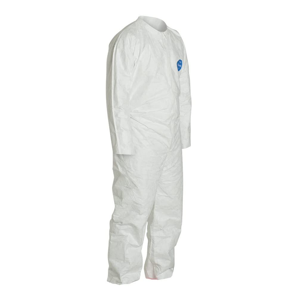 DuPont Tyvek 400 TY120S Disposable Protective Coverall - White, Medium (25 Pack) | Chemical & Biological Protection for Medical, Industrial & Hazardous Work Environments