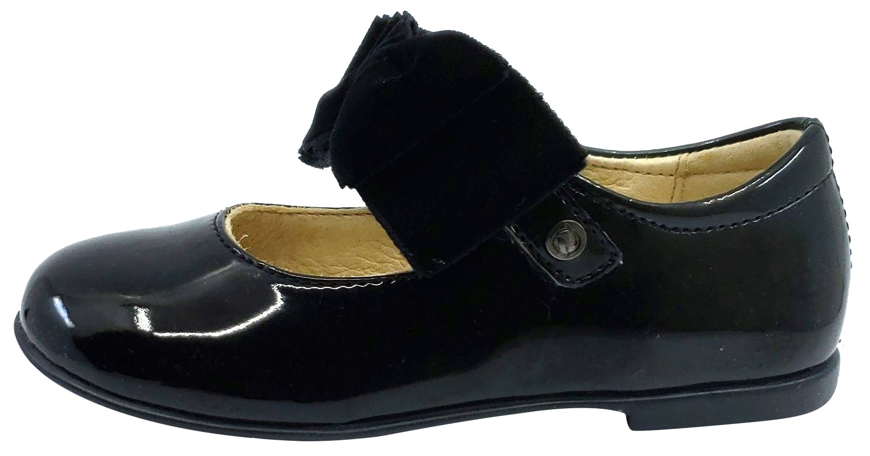 Naturino Stresa Girls' Black Patent Leather Shoes for School, Dress & Casual Wear | Comfortable & Stylish Kids' Footwear