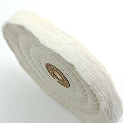150mm White Cloth Polishing Buffing Wheel Replacement for M.C - Power Angle Grinder & Bench Grinder Accessory - Perfect for Metal Polishing, Wood Finishing & DIY Projects