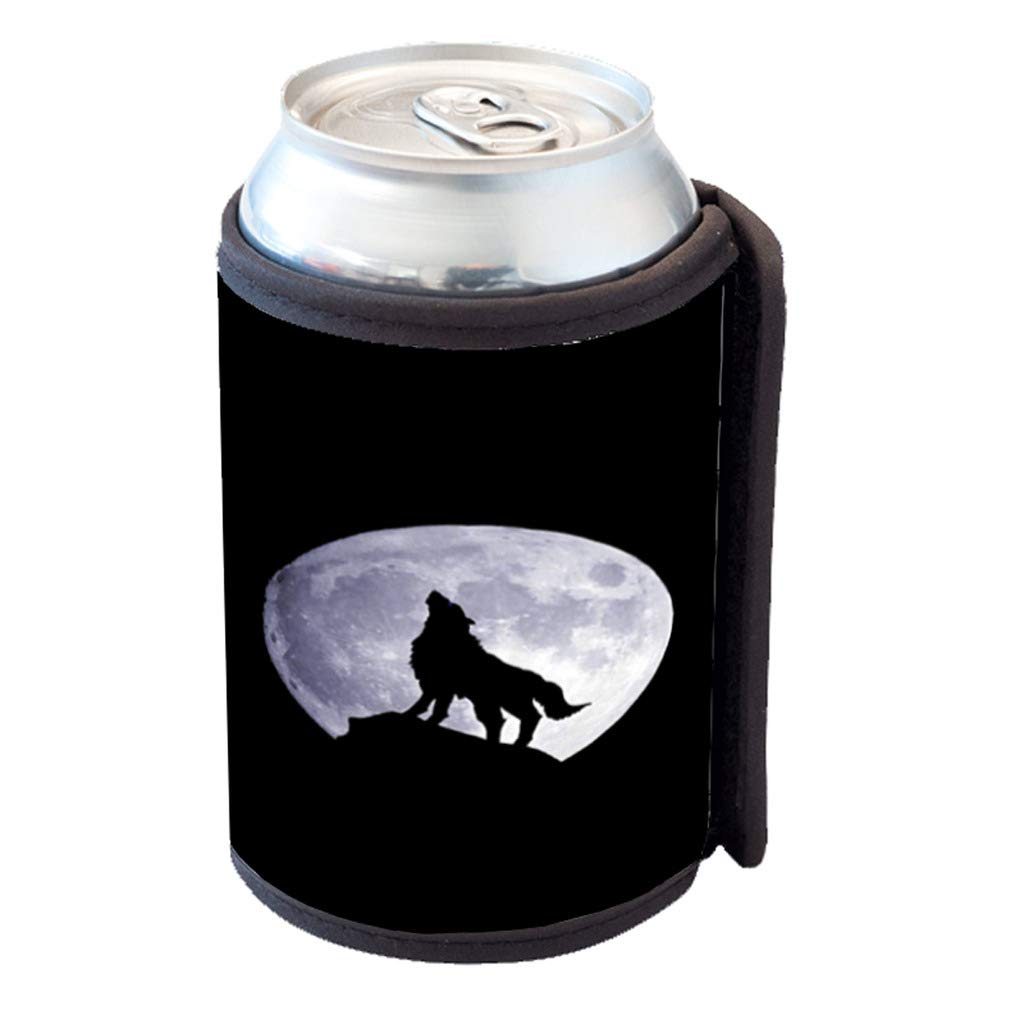 Sunshine Cases Wolf Moon Insulated Can Cooler & Bottle Hugger - Keep Drinks Cold for Outdoor, Camping, Beach & Parties