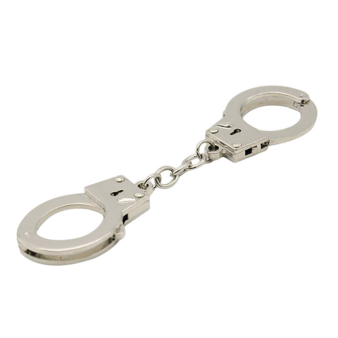 Underleaf Creative Police Officer Handcuff Keychain - Durable Metal Key Ring for Car Keys, Handbags & Backpacks - Perfect for Law Enforcement Enthusiasts & Gift Giving