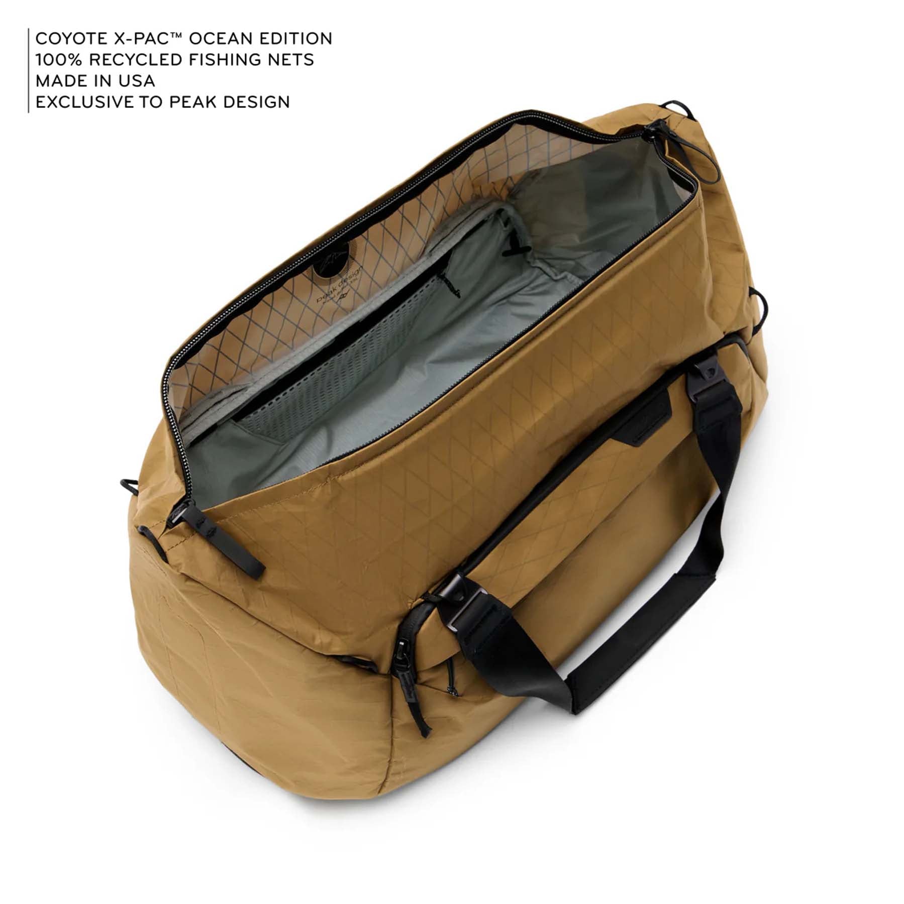 Peak Design Travel Duffel 35L - Waterproof Carry-On Duffel Bag for Travel & Outdoor Adventures - Perfect for Airplane, Camping & Gym Use