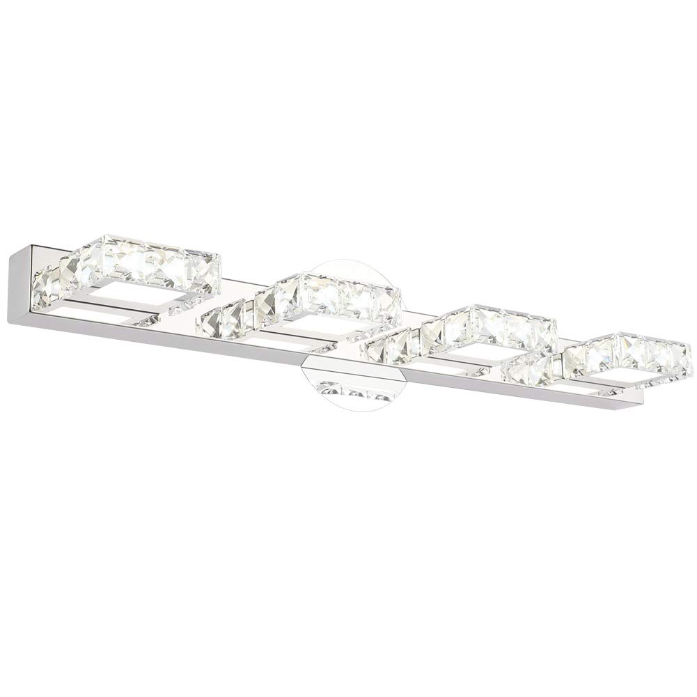 Aipsun 24.4 Inch Modern LED Vanity Lights - Crystal Bathroom Lighting Fixtures with 5500K White Light - Perfect for Bathroom Mirror, Dressing Room & Makeup Area