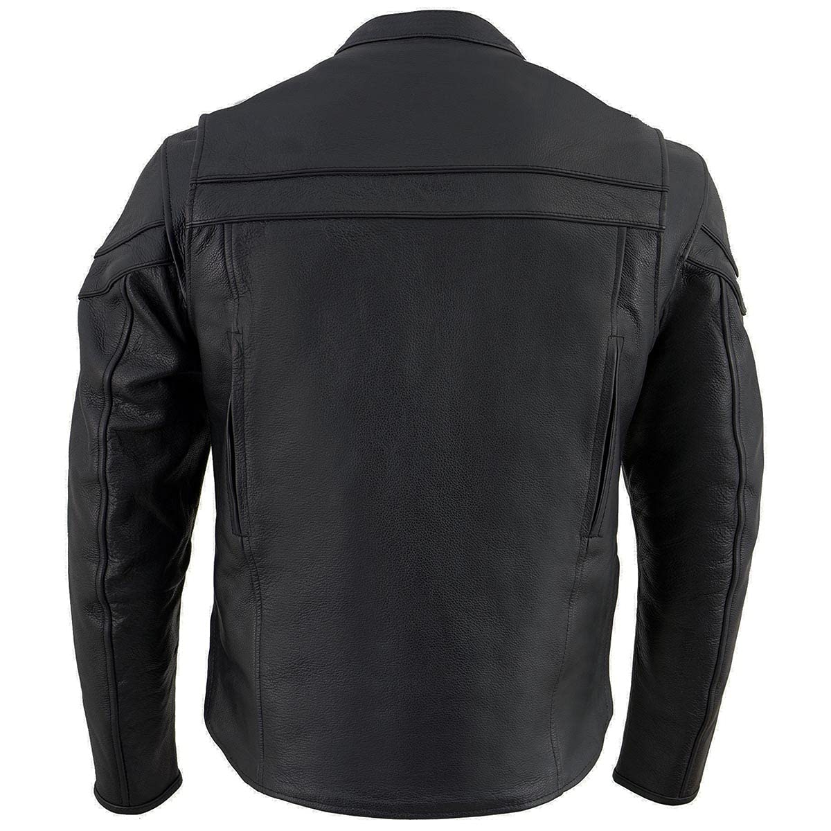 Milwaukee Leather SH1408 Men's Sporty Crossover Vented Black Motorcycle Jacket - Breathable Riding Gear for Scooter & Cruiser Bikes - Perfect for Urban Commuting & Weekend Adventures