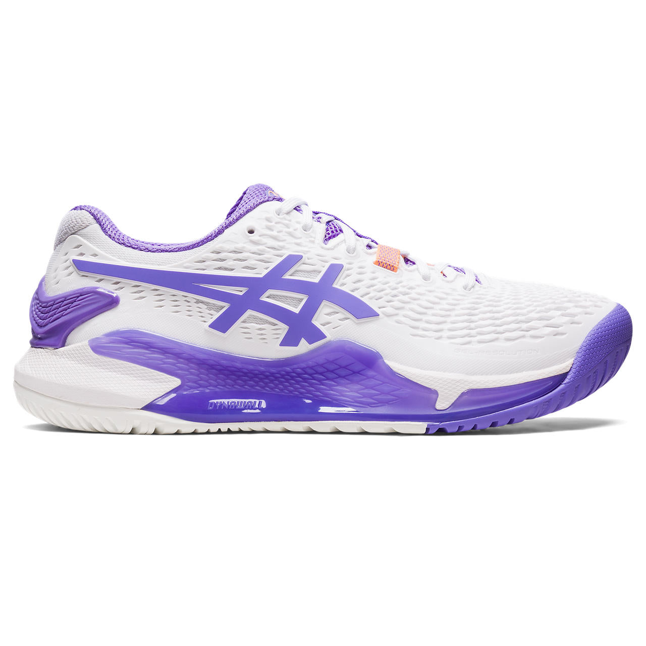 ASICS Gel Resolution 9 Women's Tennis Shoes - White/Amethyst | High-Performance Court Shoes for Women | Perfect for Competitive Tennis & Indoor Court Sports