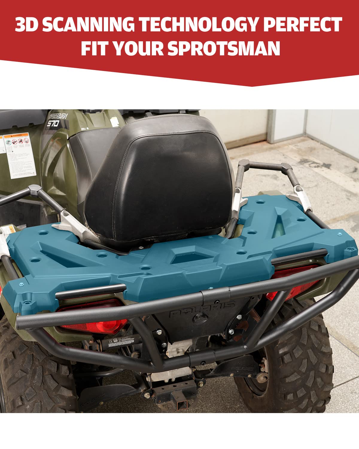 A & UTV PRO Rear Utility Rack Assembly for 2014-2021 Polaris Sportsman Touring SP 570 450 - Heavy Duty ATV Rack Accessories, Black - Replacement for OEM #2635059-070 - Perfect for Offroad Adventures, Hunting & Farm Work