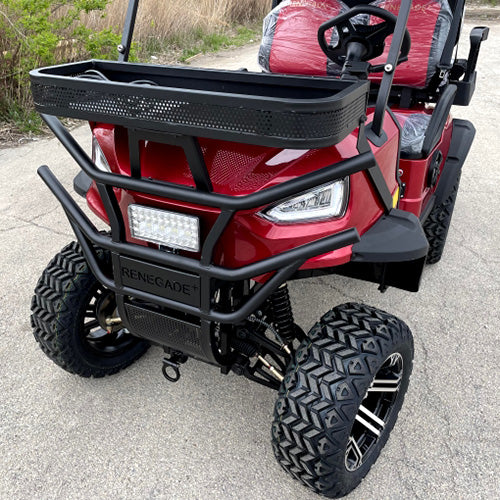 48V Electric Golf Cart 4 Seater - Lifted Renegade+ Edition Utility UTV | Compare to Coleman & Kandi | Red | Perfect for Golf Courses, Campuses & Resort Transportation
