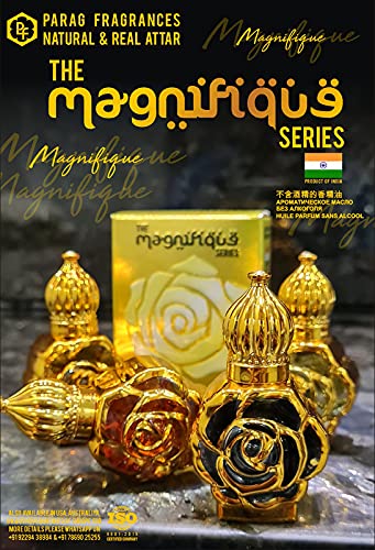 Premium Parag Fragrances Kashmiri Kasturi Attar 12ml - Magnifique Series | World's Best Natural Perfume Oil in Elegant Bottle | Long-Lasting, Alcohol-Free Musk Attar for Men & Women | Perfect for Weddings, Meditation & Daily Wear