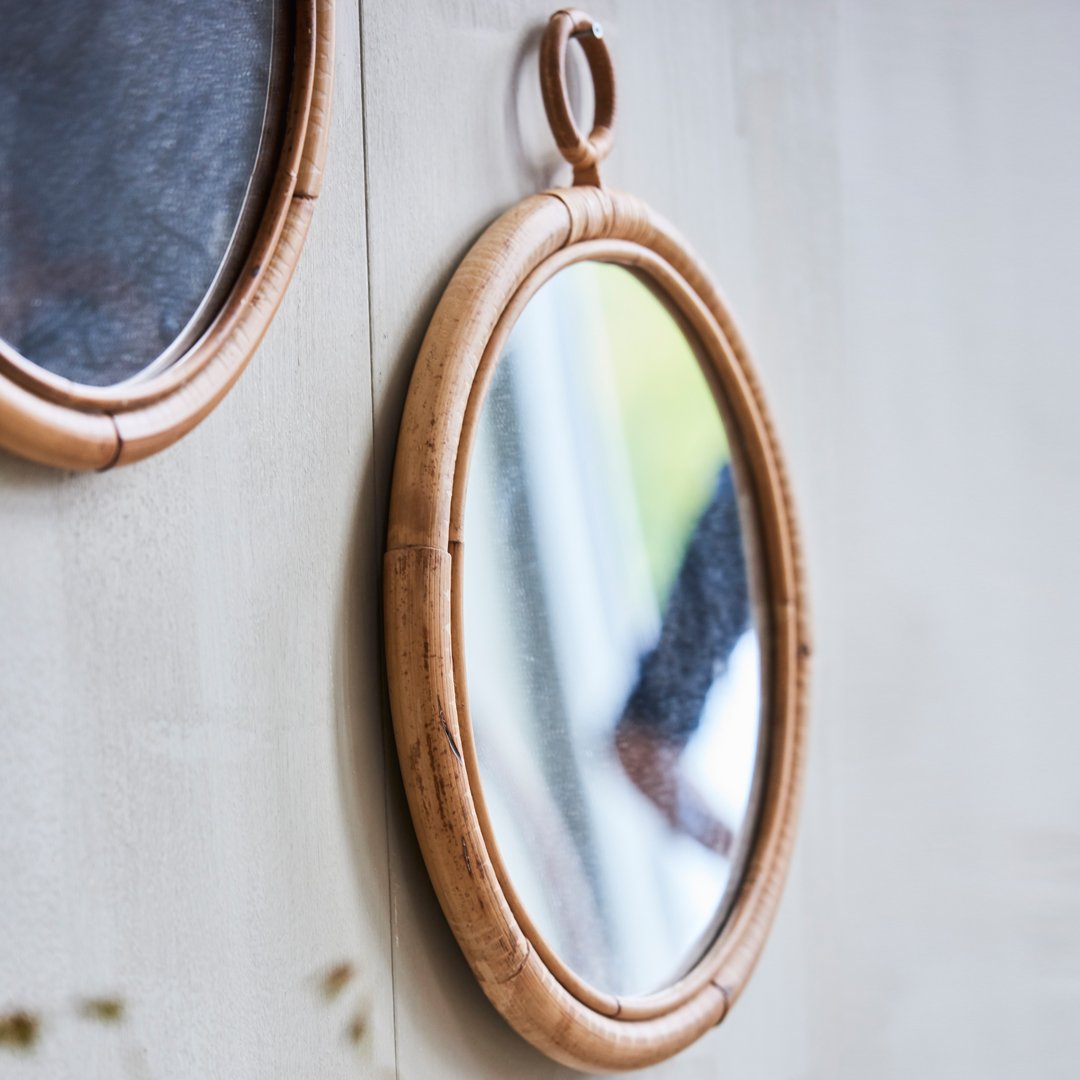 Sika Design Ella Mirror - Modern Round Wall Mirror for Home Decor, Living Room, Bedroom & Bathroom - Stylish Scandinavian Design for Elegant Interior Spaces