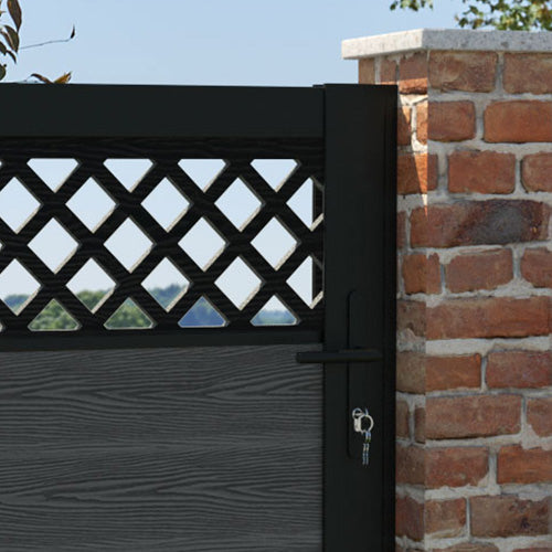 Classic Hive Pedestrian Gate - Dark Grey | Durable & Stylish Outdoor Walkway Gate for Garden, Yard, and Driveway Security
