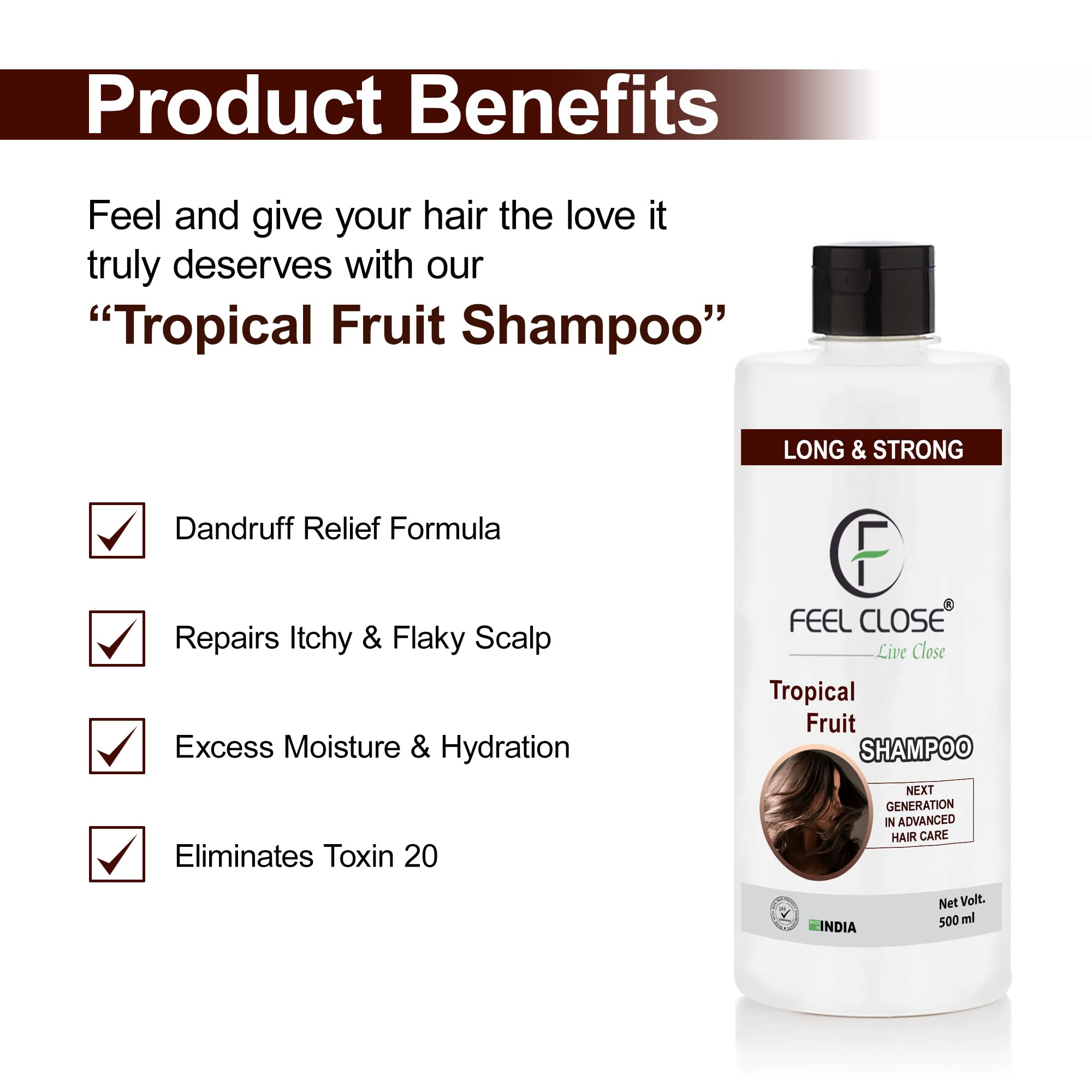 Feel Free Anti-Dandruff Shampoo 500ml | Paraben-Free Scalp Treatment for Itch Relief, Redness & Irritation | Gentle Daily Use for Flaky Scalp Care | Perfect for Sensitive Scalp & Dandruff Control at Home